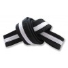 2" Master Belt Black with White Stripe Double Wrap Sizing with 11-Stitching Rows