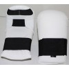 White Karate or Taekwondo Gloves / Karate or Punch Mitts Synthetic PU Material Wht/Blk