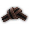 Brown/Black Stripe Belt 4cm Wide Double Wrap for Karate / Taekwondo / Judo / Kendo / Hapkido