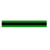 Neon Green/Black Stripe Belt 4cm Wide Double Wrap for Karate / Taekwondo / Judo / Kendo / Hapkido