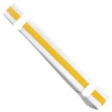 White/Yellow Stripe Belt 4cm Wide Double Wrap 