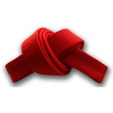 Solid Red Belt 4 cm Wide Double Wrap for Karate / Taekwondo / Judo / Kendo / Hapkido