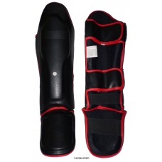 Boxing MMA Shin Instep Guards (Thai Kick Boxing Style) BLKRED, FAST SHIPPING-NEW
