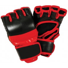 Pro MMA Gloves Genuine Leather for Professional Fighter. Blac/Red, FAST SHIPPING