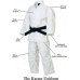 Karate/Taekwondo Red Gi Cotton/Poly Preshrunk Adult/Kids with White Belt