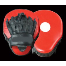 Genuine Leather Focus Mitts / Punch Mitts / Striking Kick Pad Curved Open Finger