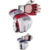 FAIRTEX AMATEUR COMPETITION GLOVES in White/Red Genuine Leather, Thumb Support. Fast Ship