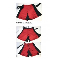 MMA SHORTS / TRUNKS, SPORTS FITNESS SHORTS with belt