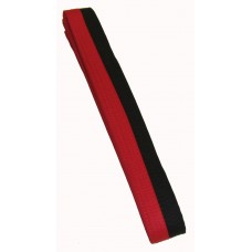 Poom Belt 4cm Wide Double Wrap Black/Red for Taekwondo Karate Judo Kendo Hapkido