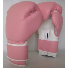 Pink Boxing Gloves for Sparring / Competition, Bonded Leather with Air Maxx Palm