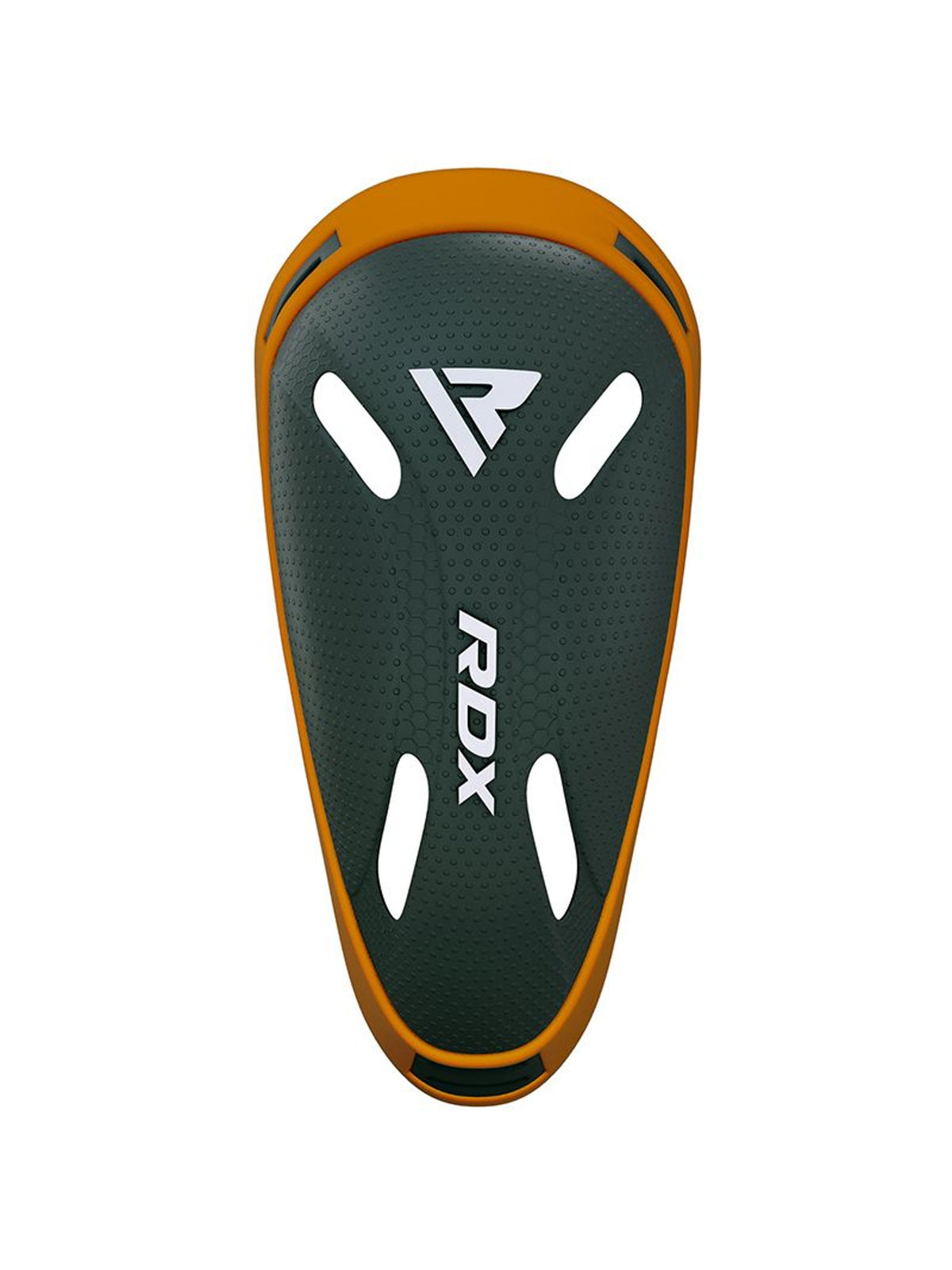 RDX CX Polygel Groin Cup, gray/orange, studio image 1