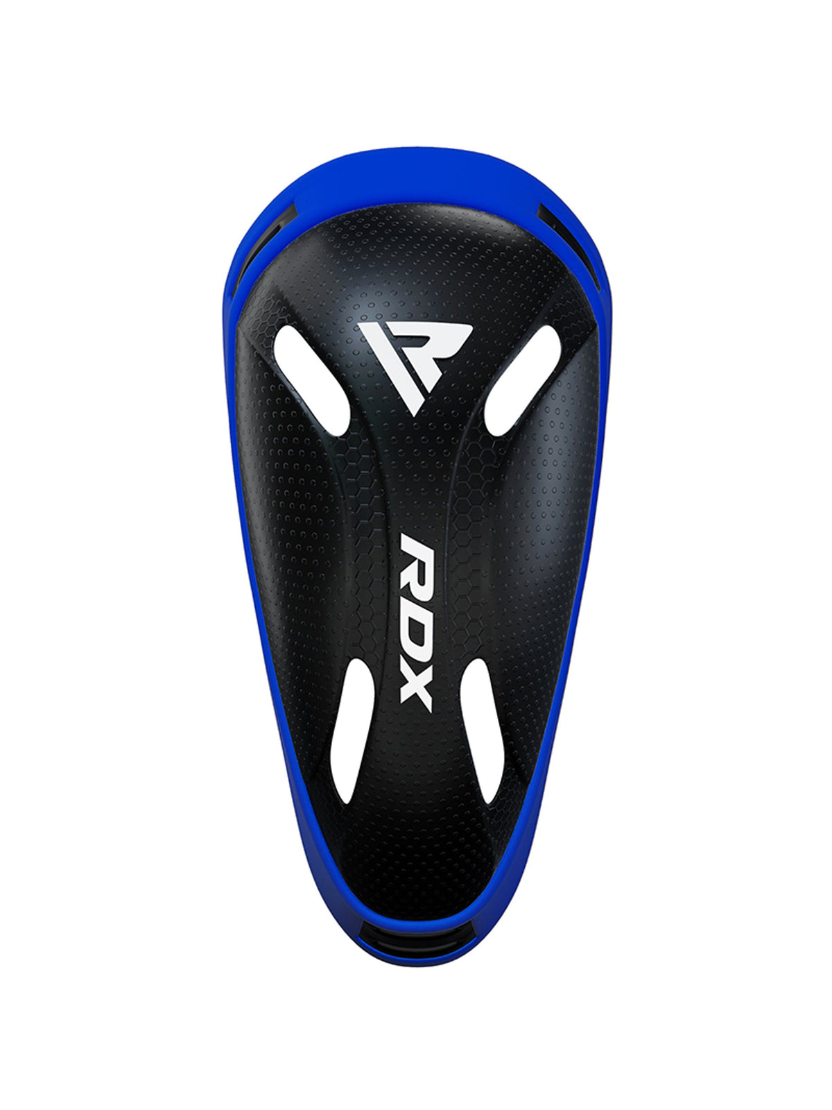 RDX CX Polygel Groin Cup, blue/black, studio image 1