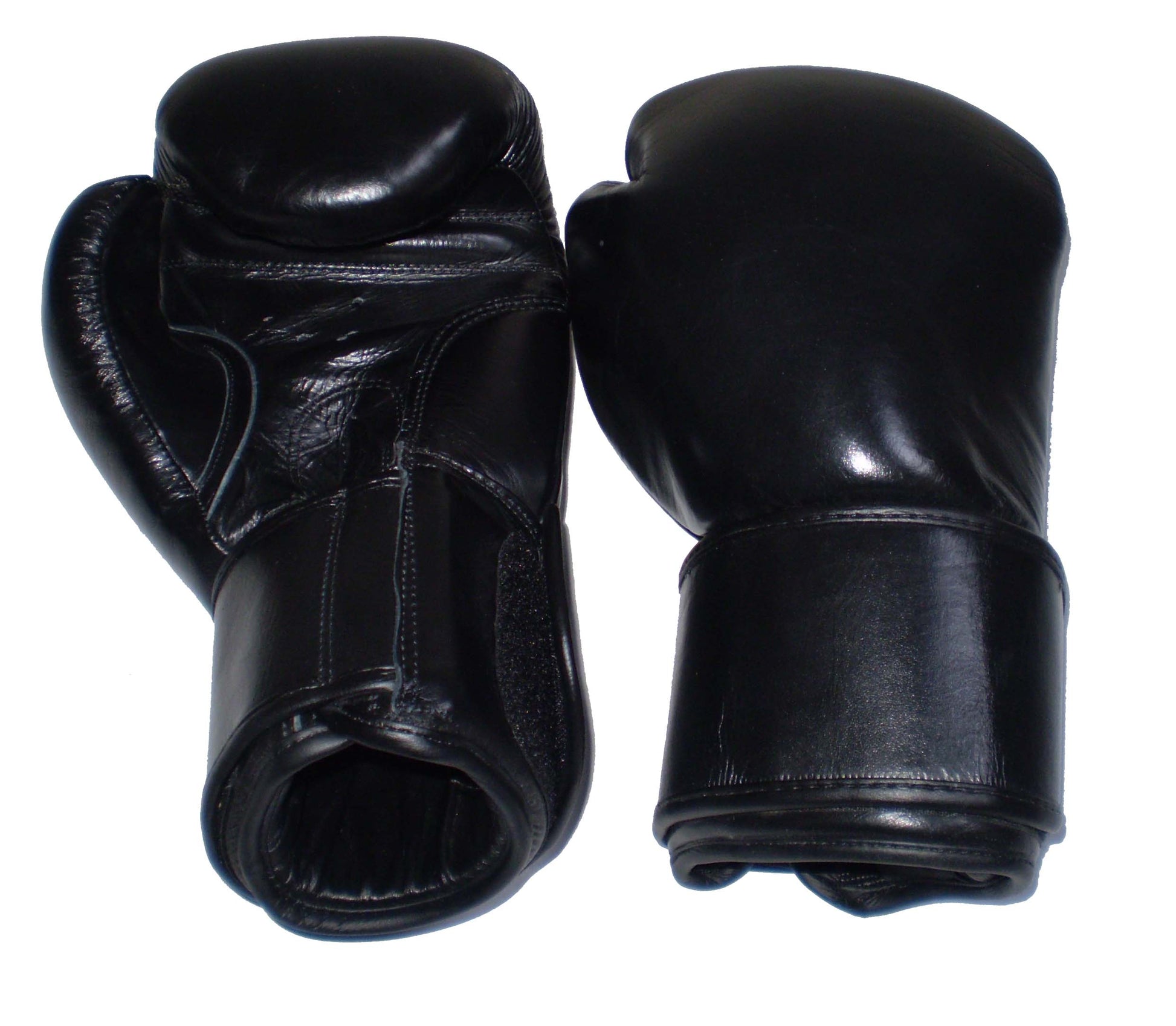 Original Leather Boxing Gloves in High-Grain Genuine Leather Black