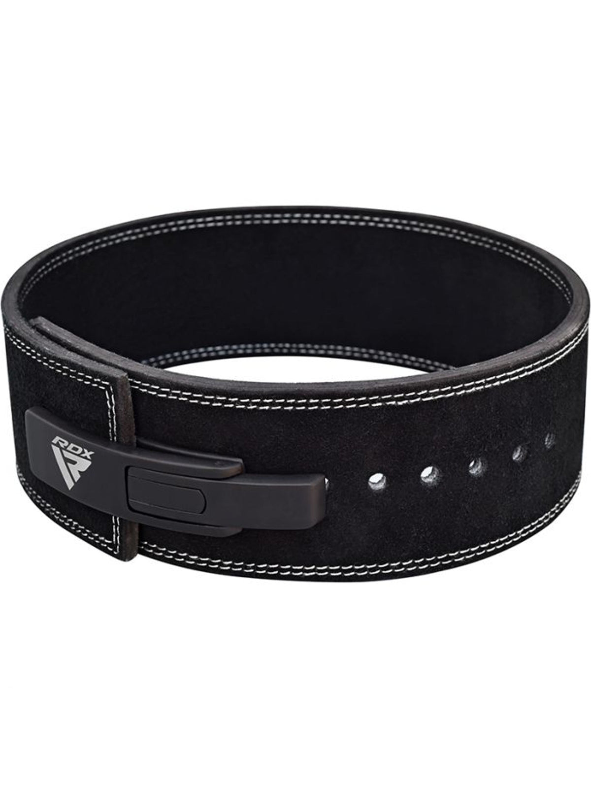 RDX 4 Inch IPL/USPA Approved Powerlifting Leather Gym Belt - Black