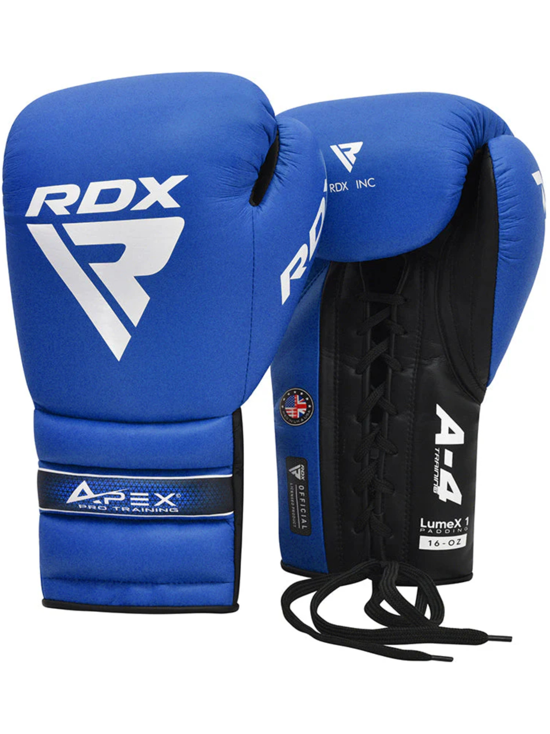 RDX APEX Lace up Training/Sparring Boxing Gloves Red, Blue