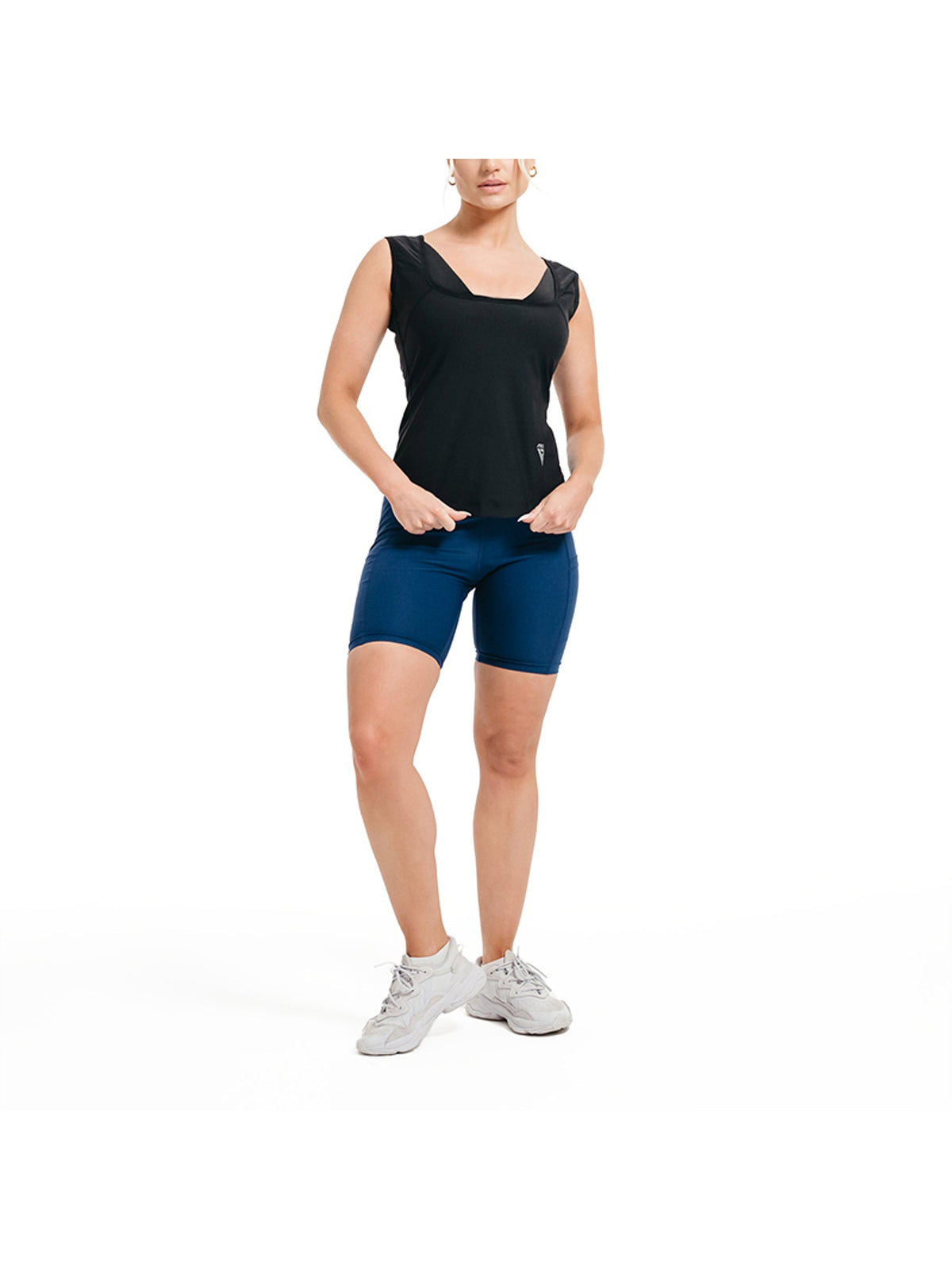 RDX W1 Women Sweat Shorts - Navy Blue