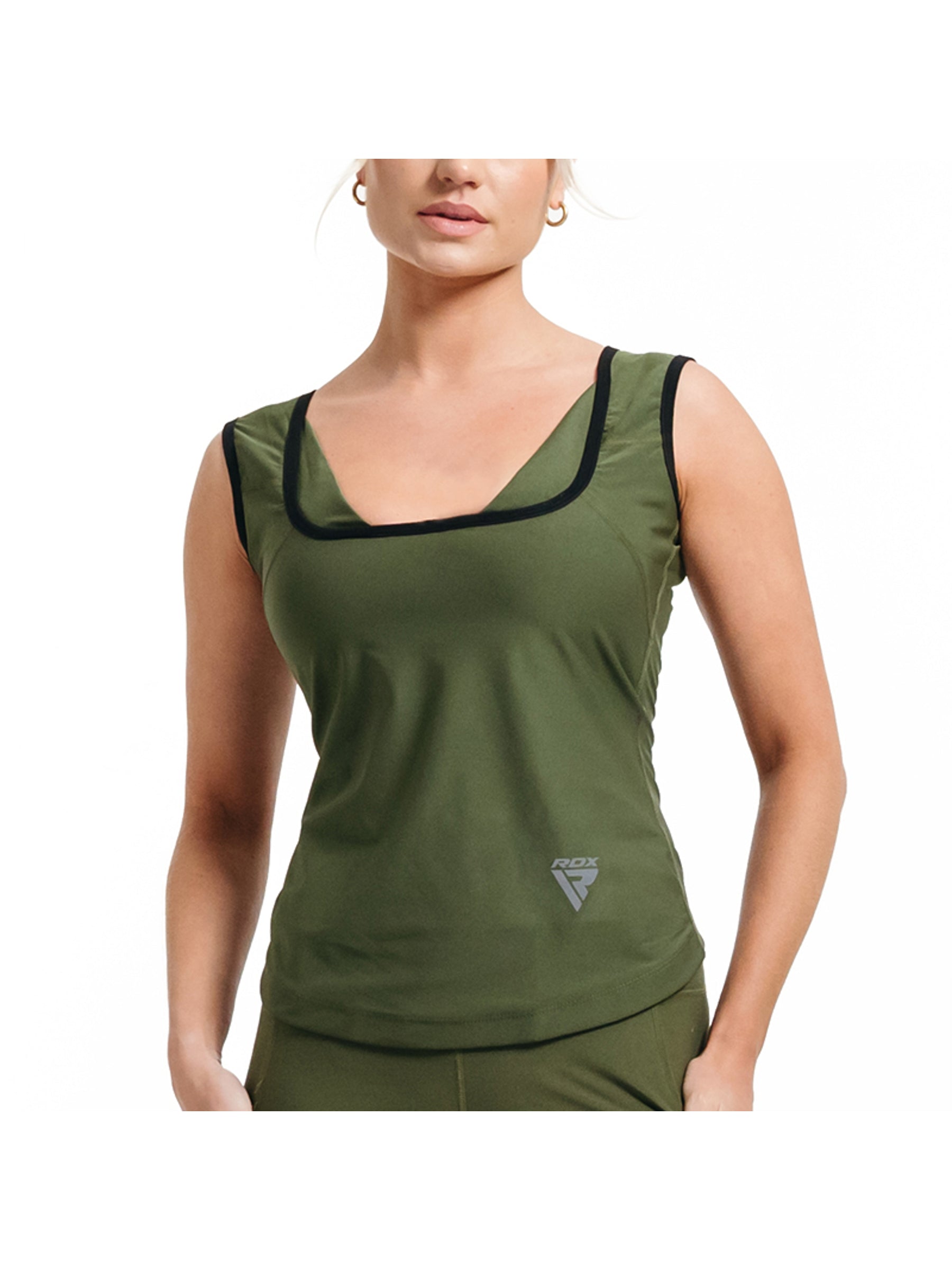 RDX W1 Women Sweat Vest Without Zipper - Army Green