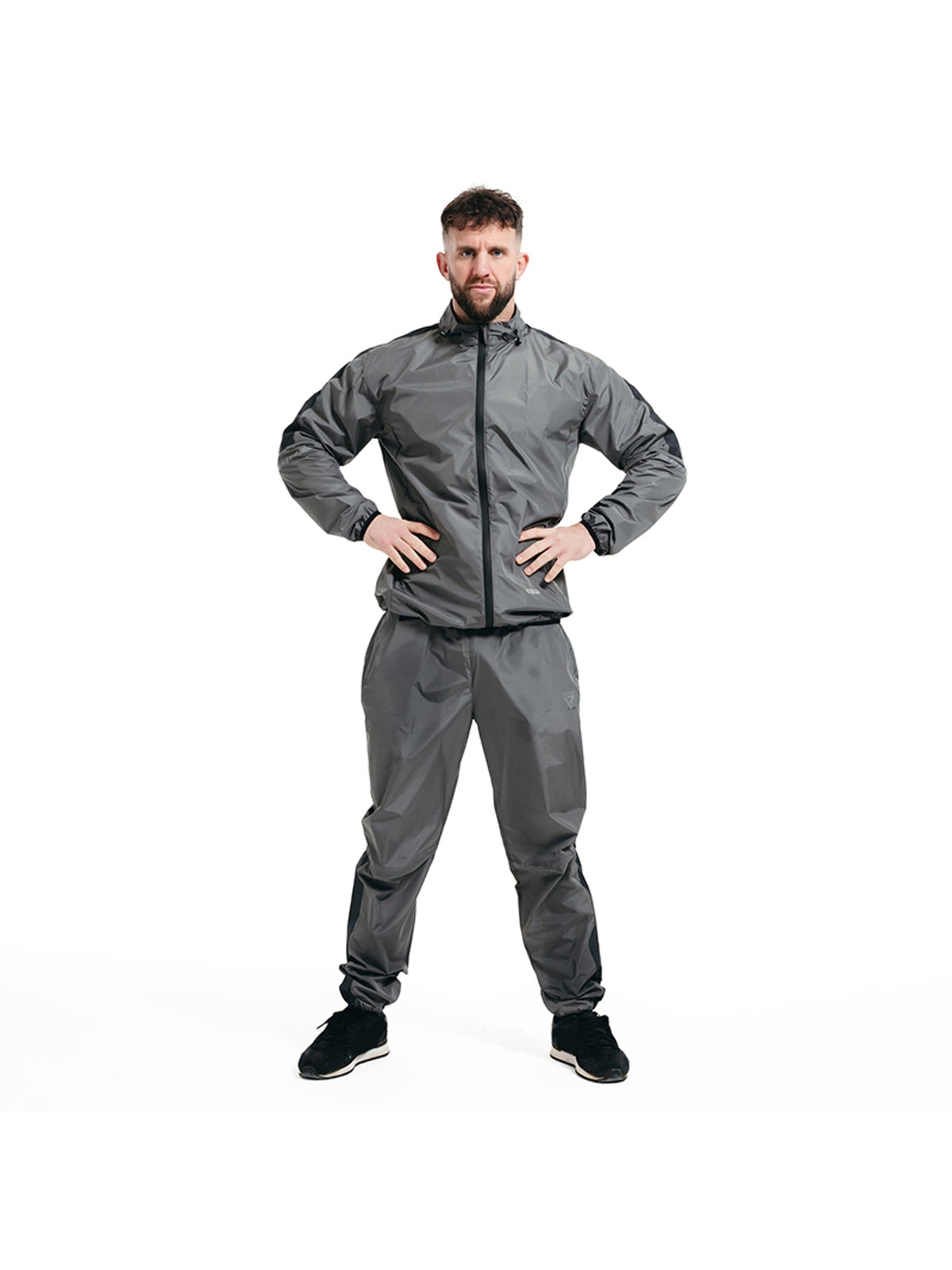 RDX C1 Weight Loss Sauna Suit, grey, studio image 2