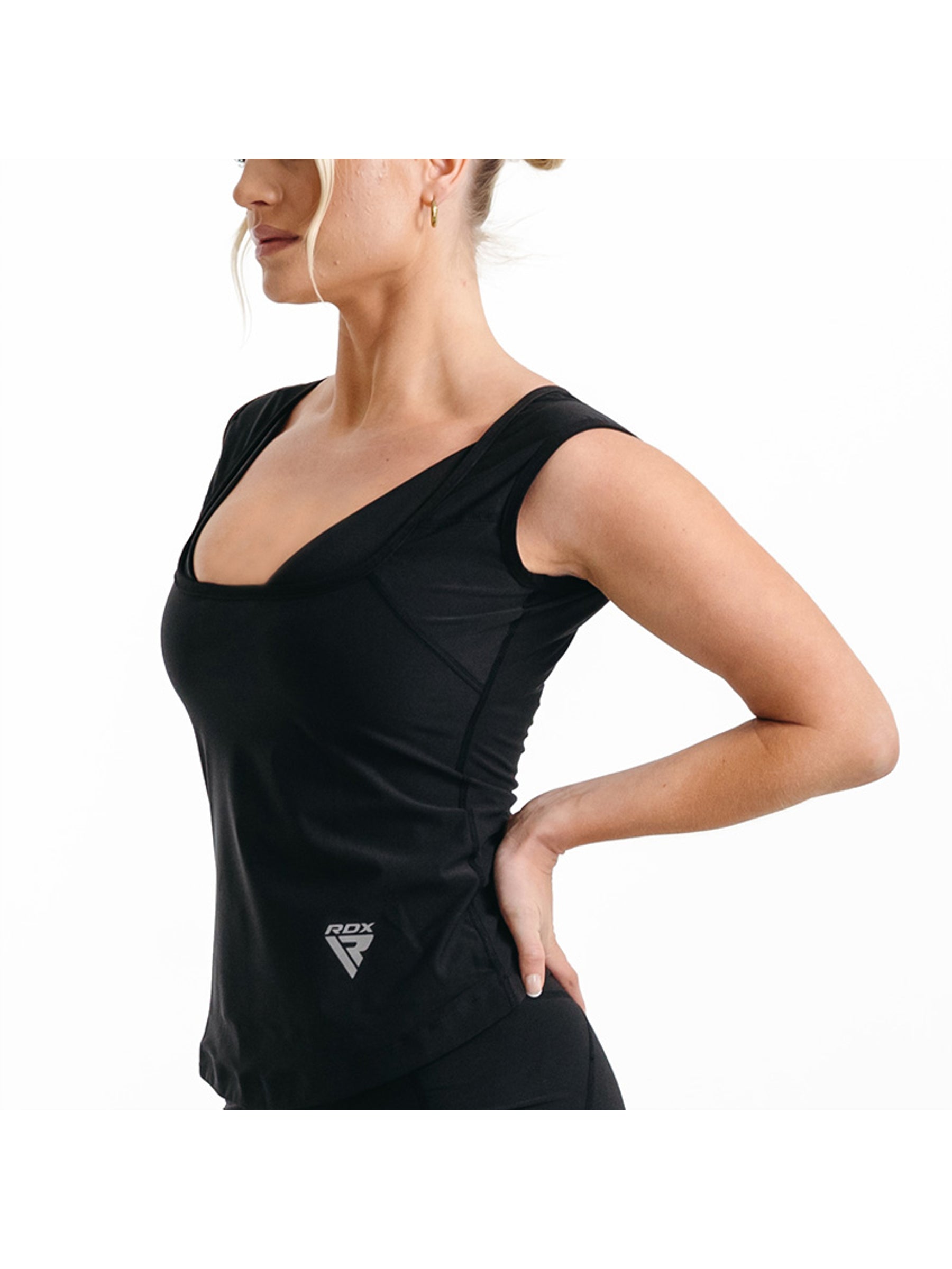 RDX W1 Women Sweat Vest Without Zipper - Black
