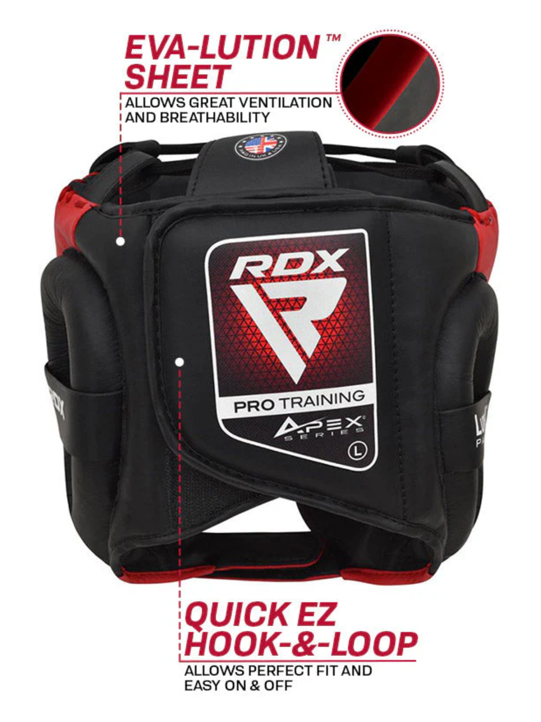 RDX APEX Boxing Head Gear With Cheek Protector Red, Blue