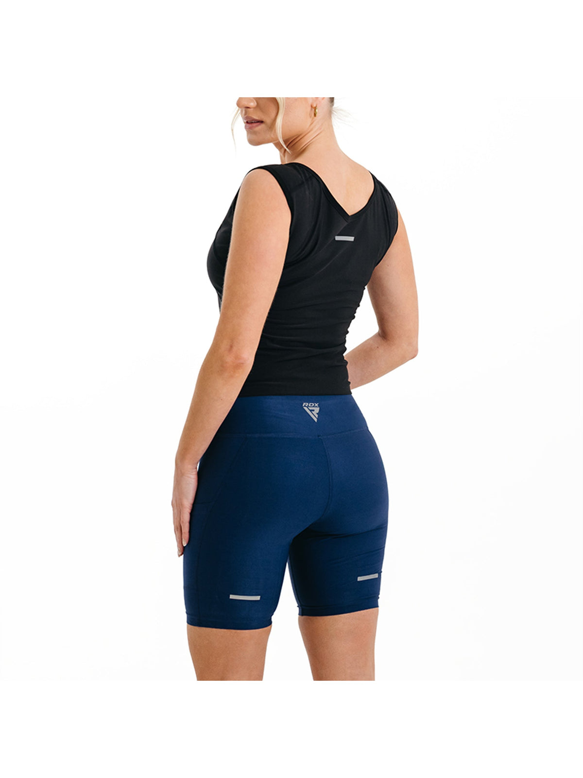 RDX W1 Women Sweat Shorts - Navy Blue