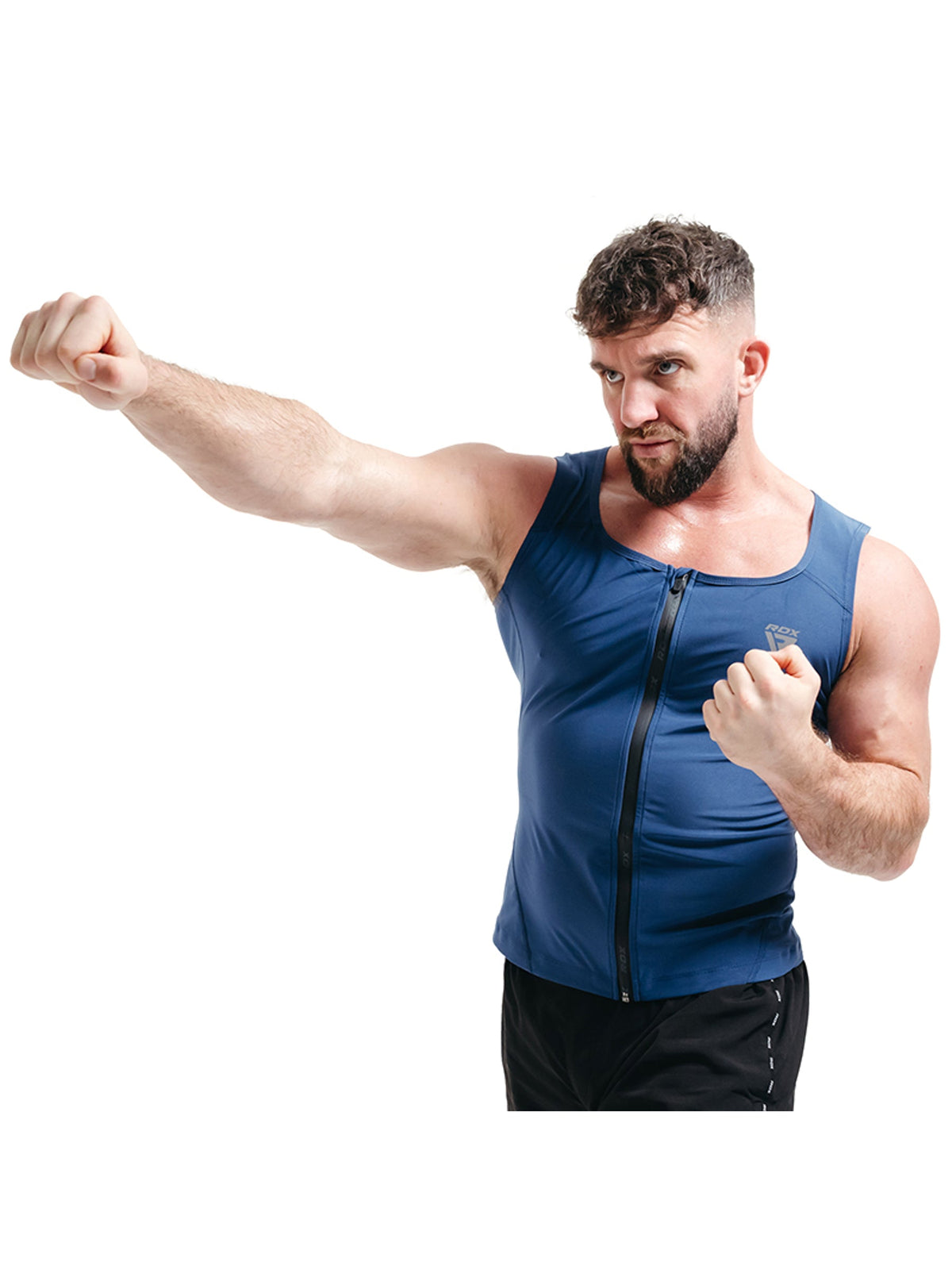 RDX Zippered Men Sweat Vest M2 - Navy Blue