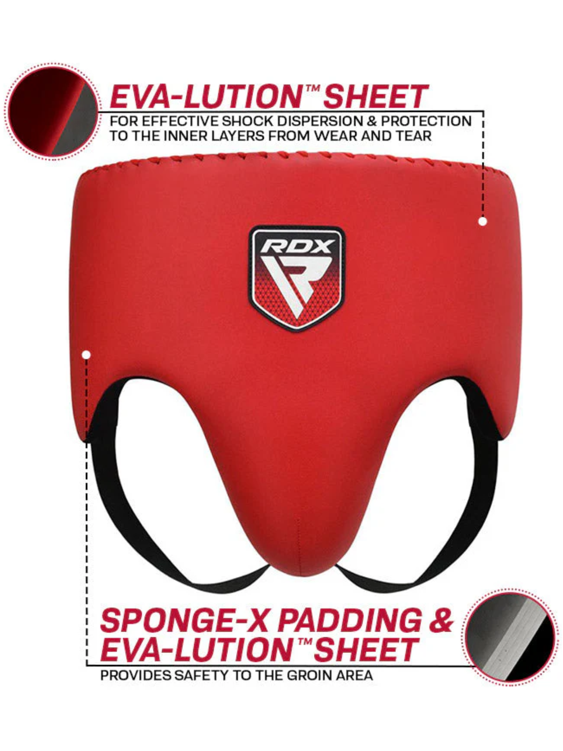 RDX APEX Abdo Groin Guard Red, Blue
