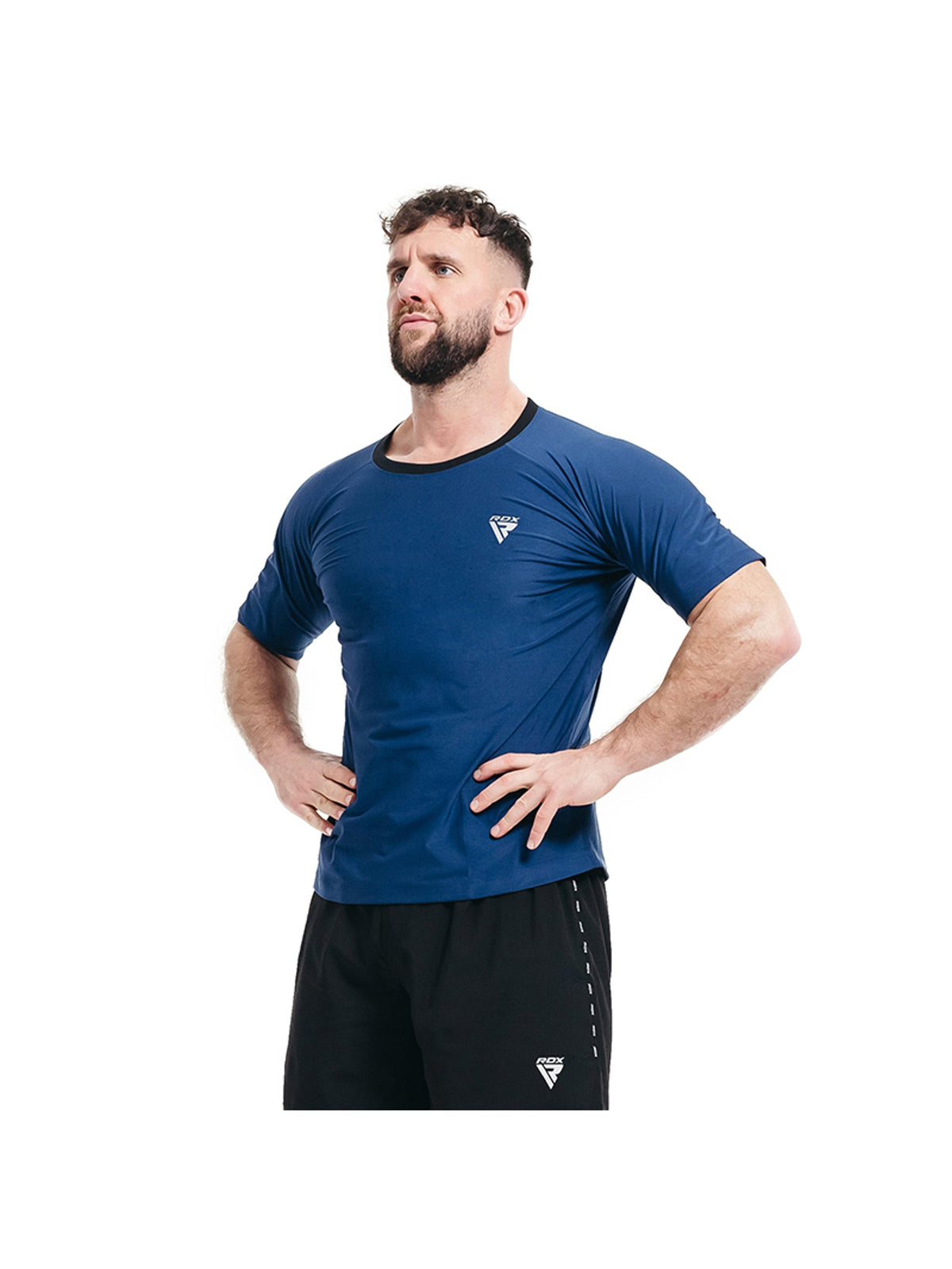 RDX M1 Men's Sweat T-Shirt - Navy Blue