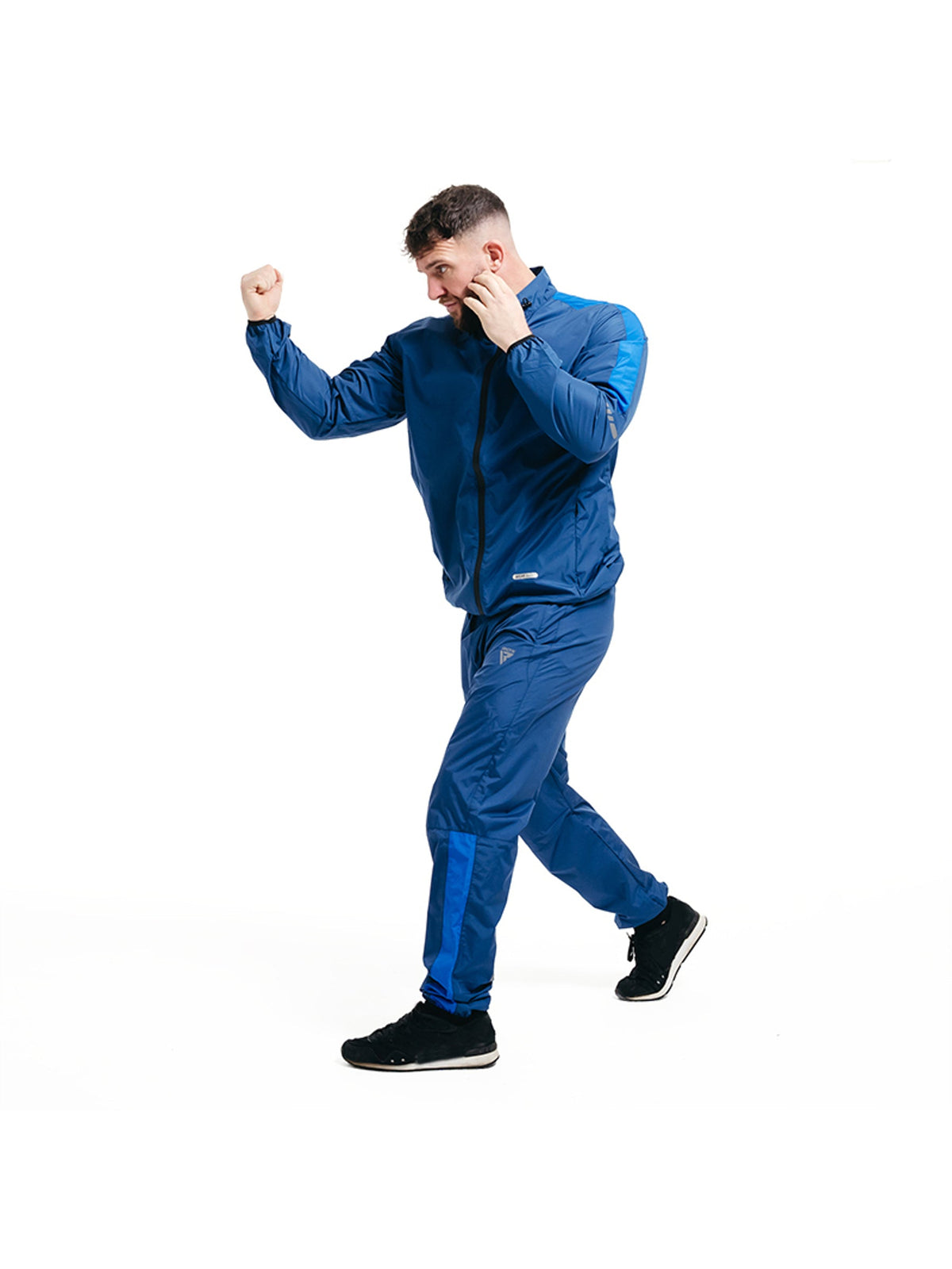 RDX C1 Weight Loss Sauna Suit, blue, studio image 2