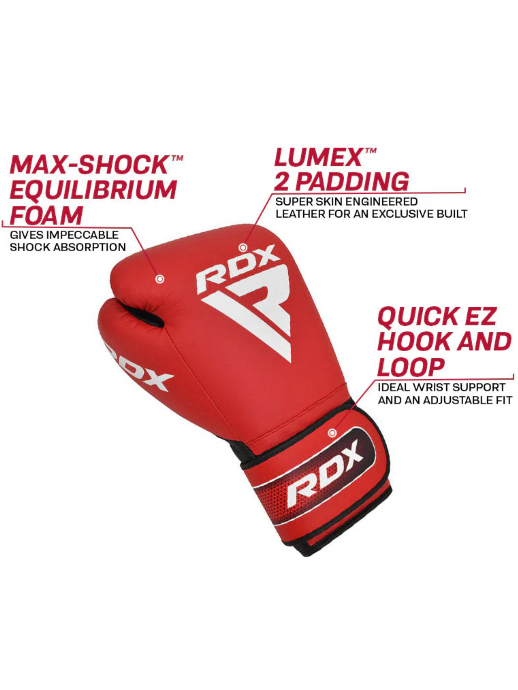 RDX APEX Sparring/Training Boxing Gloves Hook & Loop Red, Blue