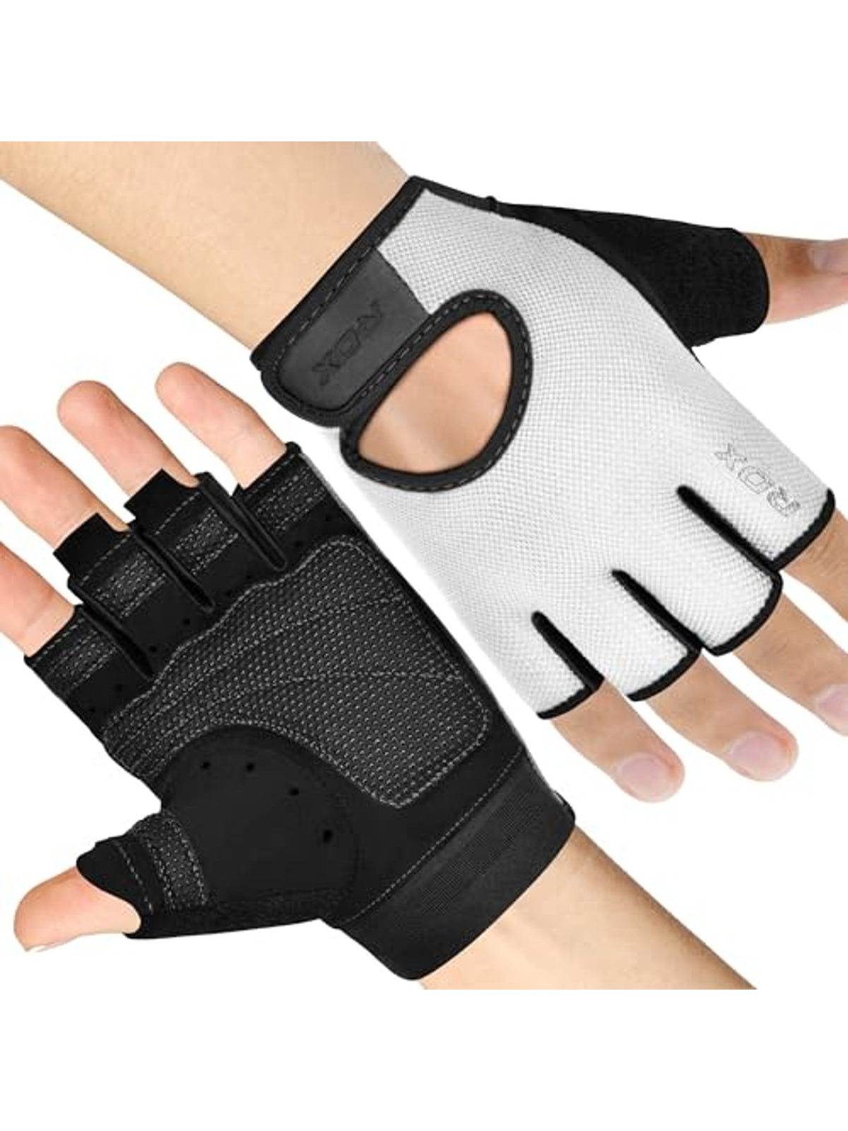 Gym Weight Lifting Gloves T1, white, feature graphic