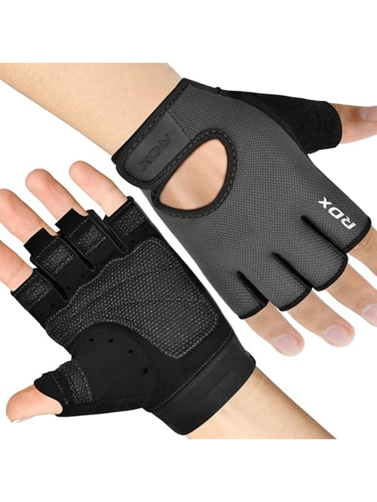 Gym Weight Lifting Gloves T1, grey, feature graphic