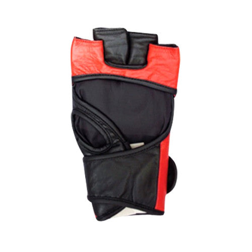 Ultimate MMA Combat Gloves in Genuine Leather Red/Black