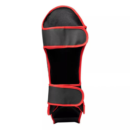 Armored Shin Instep Guards for Boxing & MMA Black/Red