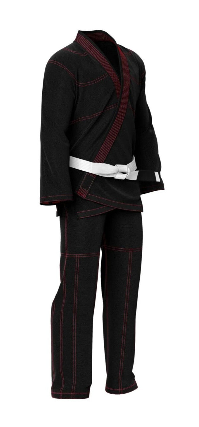 Gi de Jiu Jitsu Brasileño Premium Negro/Rojo 