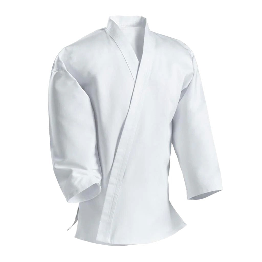 Lightweight 8oz Karate Uniforms White/Black/Red