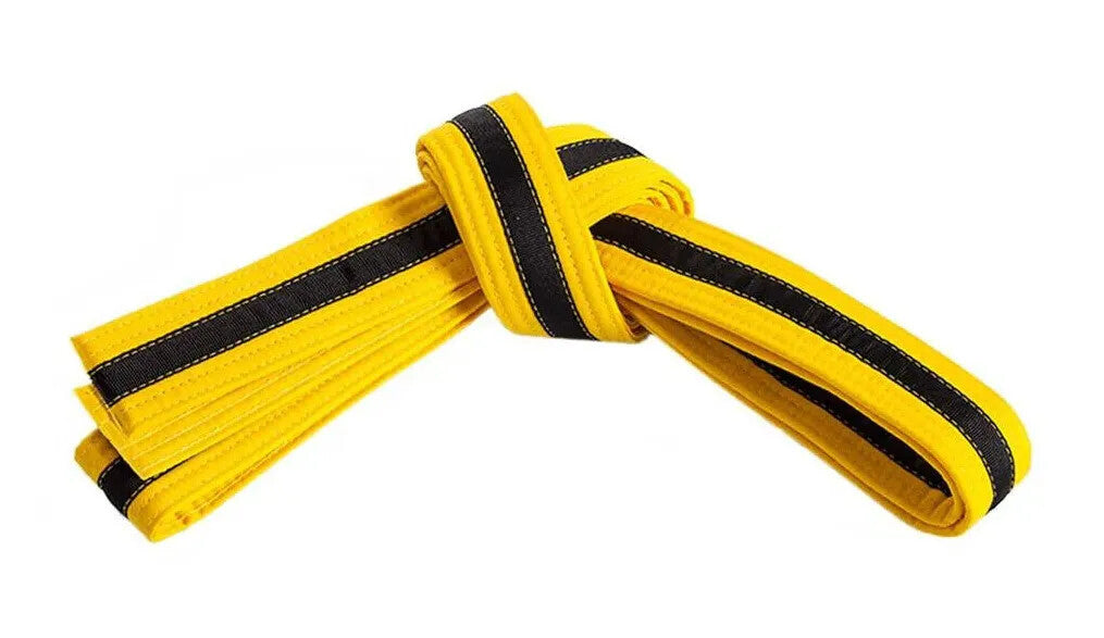 Cinturones de karate, taekwondo y judo de doble capa a rayas para deportes marciales - Envío gratuito