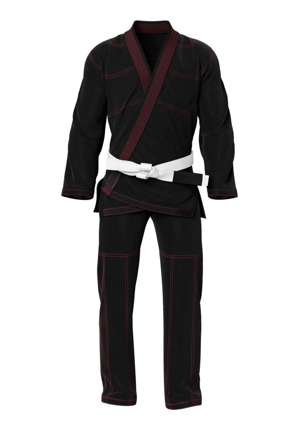 Gi de Jiu Jitsu Brasileño Premium Negro/Rojo 