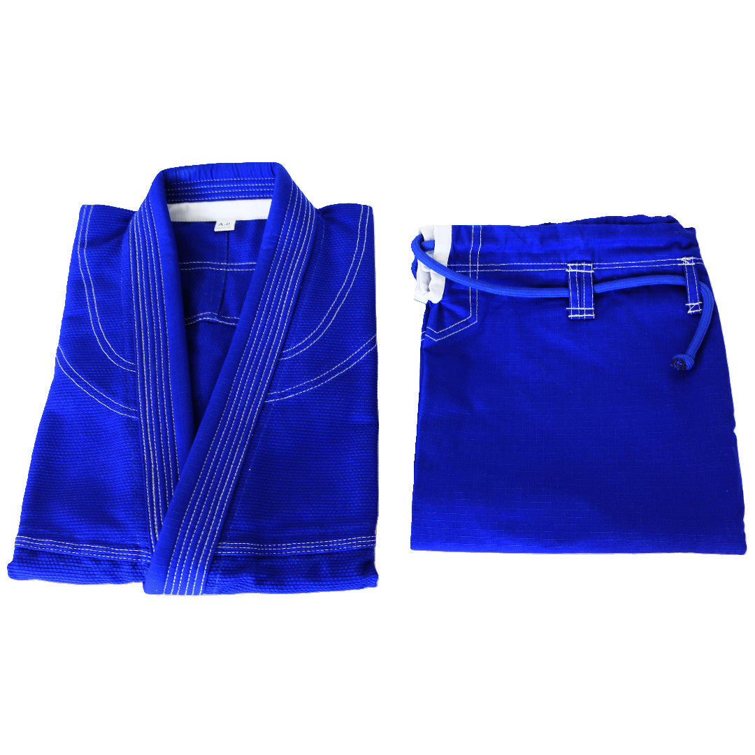 Gi de Jiu Jitsu Brasileño Premium Azul/Blanco 