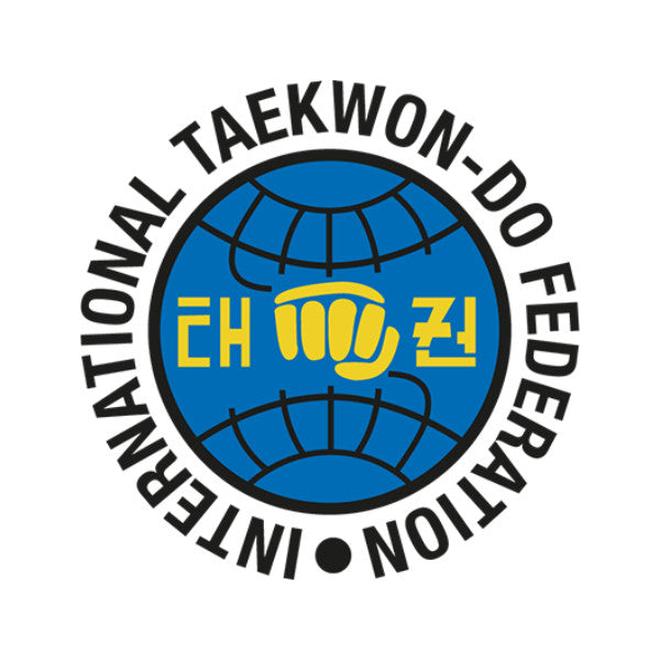 ITF Master Taekwondo Uniform with Black Dan Stripes