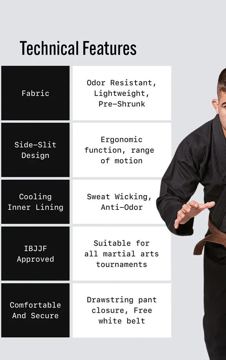 Essential Brazilian Jiu Jitsu Gi Black