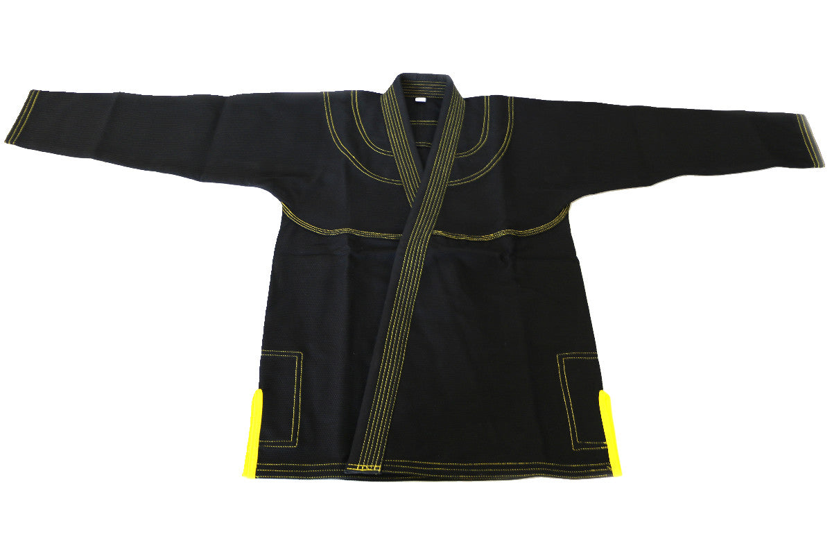 Gi de Jiu Jitsu brasileño premium negro/amarillo 