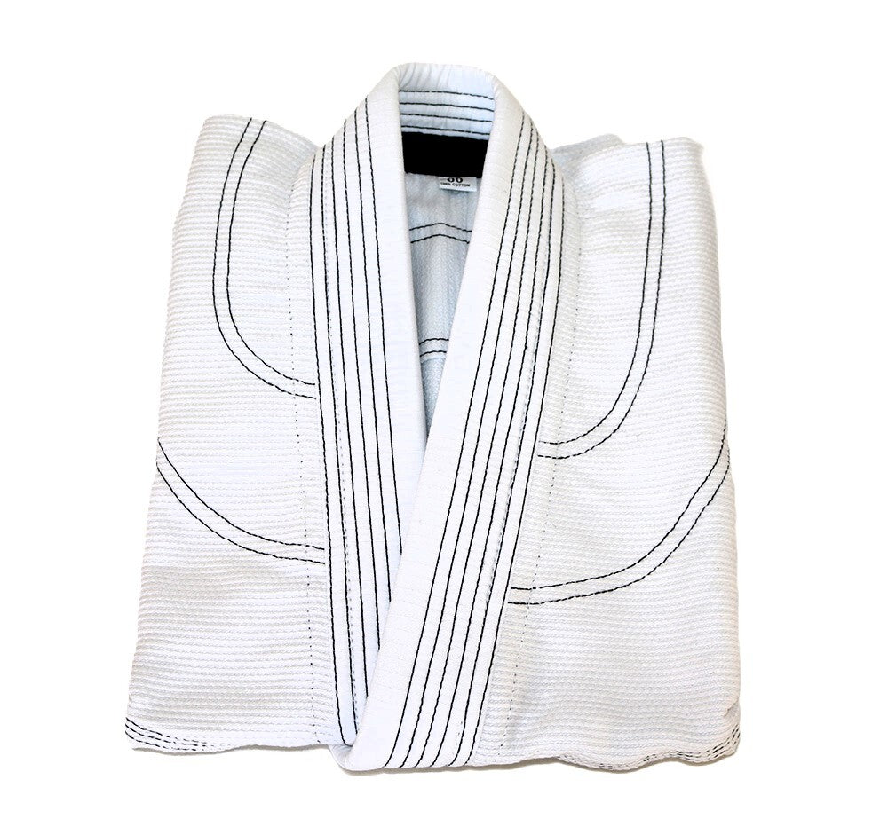 Gi de Jiu Jitsu Brasileño Premium Blanco y Negro 