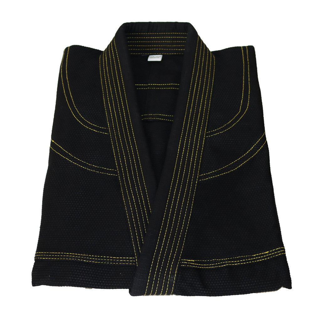 Gi de Jiu Jitsu brasileño premium negro/amarillo 