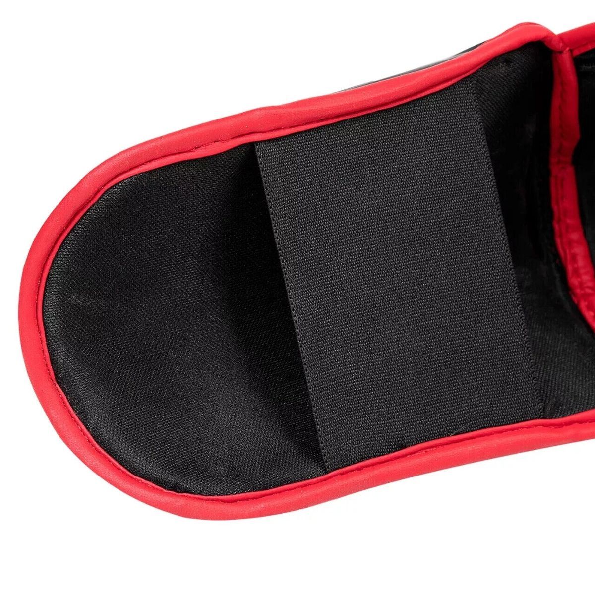Armored Shin Instep Guards for Boxing & MMA Black/Red