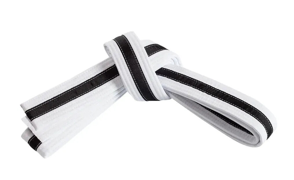 Cinturones de karate, taekwondo y judo de doble capa a rayas para deportes marciales - Envío gratuito