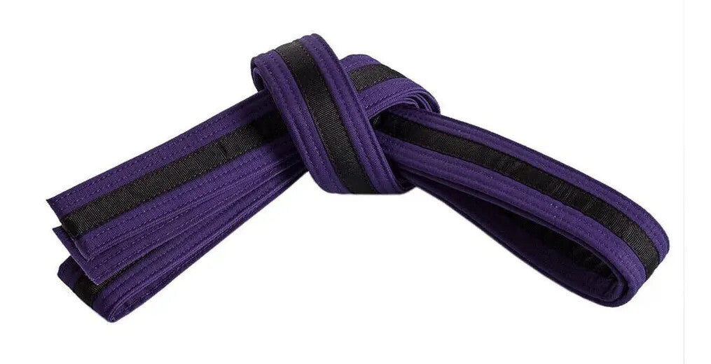Cinturones de karate, taekwondo y judo de doble capa a rayas para deportes marciales - Envío gratuito
