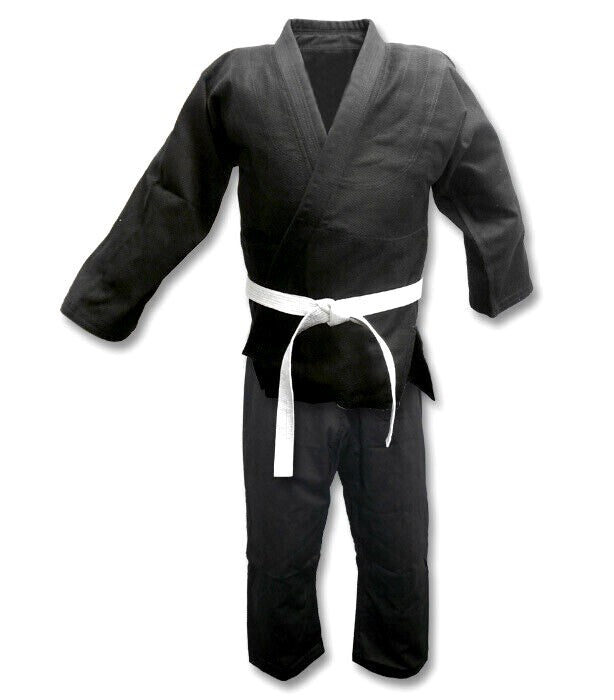 Essential Single Weave Judo Uniform Black