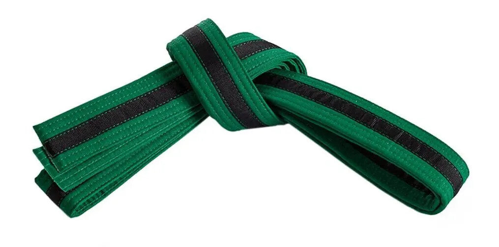 Cinturones de karate, taekwondo y judo de doble capa a rayas para deportes marciales - Envío gratuito