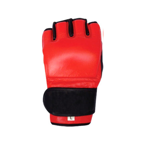 Ultimate MMA Combat Gloves in Genuine Leather Red/Black